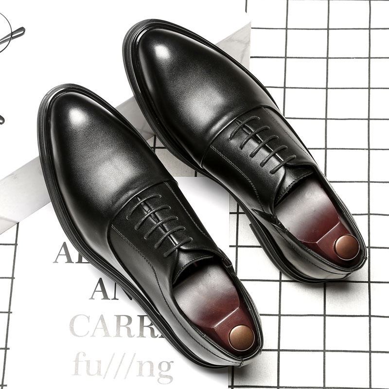 Premium Leather English Style Pointed Formal Shoes