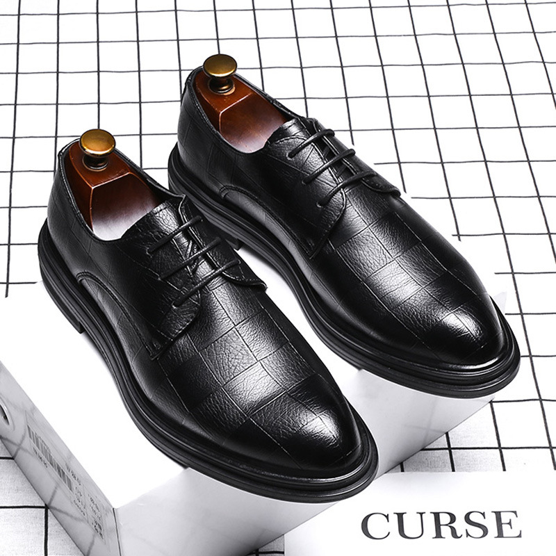 Leather Pointed Business Men's Formal Shoes