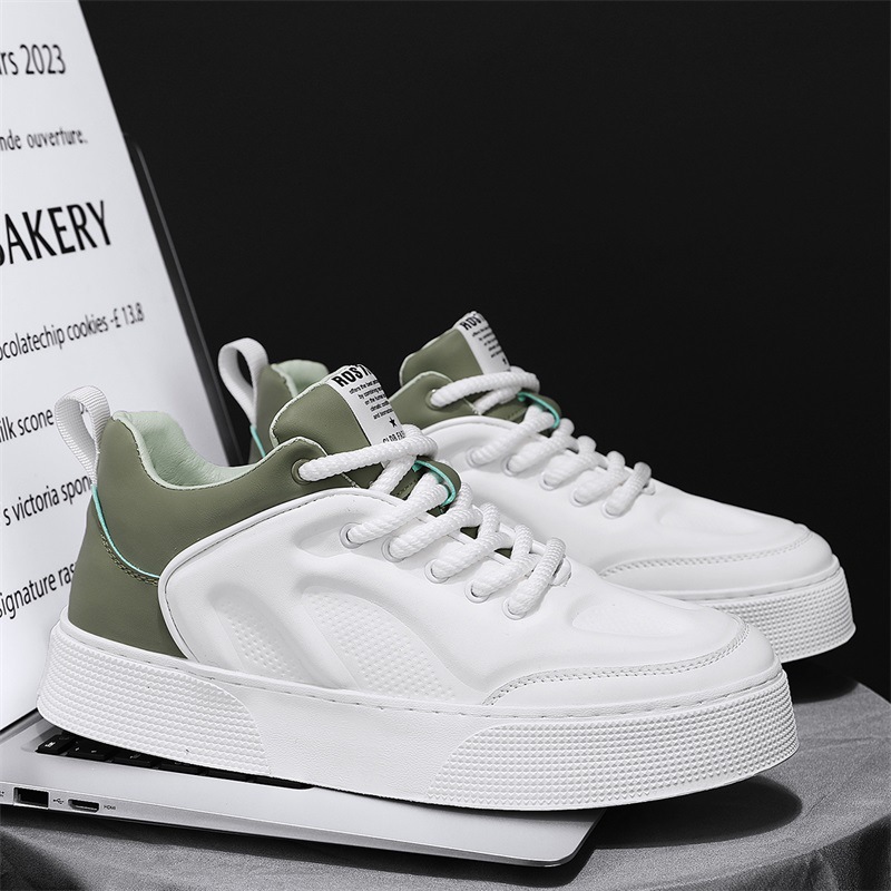 Breathable Leather Sneakers - Shock-Absorbing, Wear-Resistant Low-Heel Shoes
