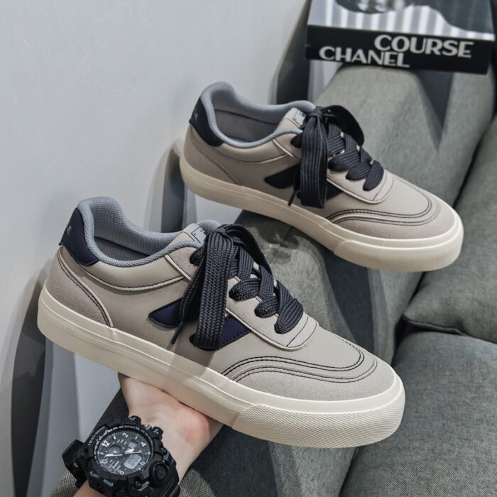 Men's Leather Casual Shoes - Breathable &amp; Lightweight with Rubber Sole
