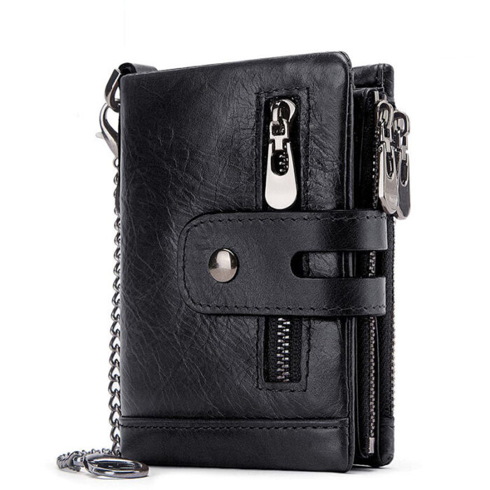 Genuine Leather Short Wallet