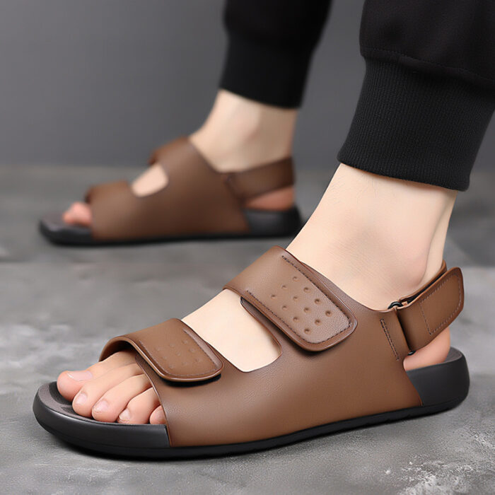   Genuine Leather Breathable Non-slip Beach Sandals 