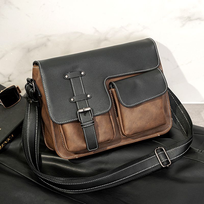 Premium Leather Multi-pocket Shoulder Bag