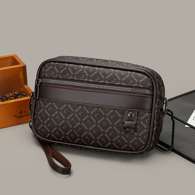Premium Leather Multifunctional Men's Fashionable Hand Bag 