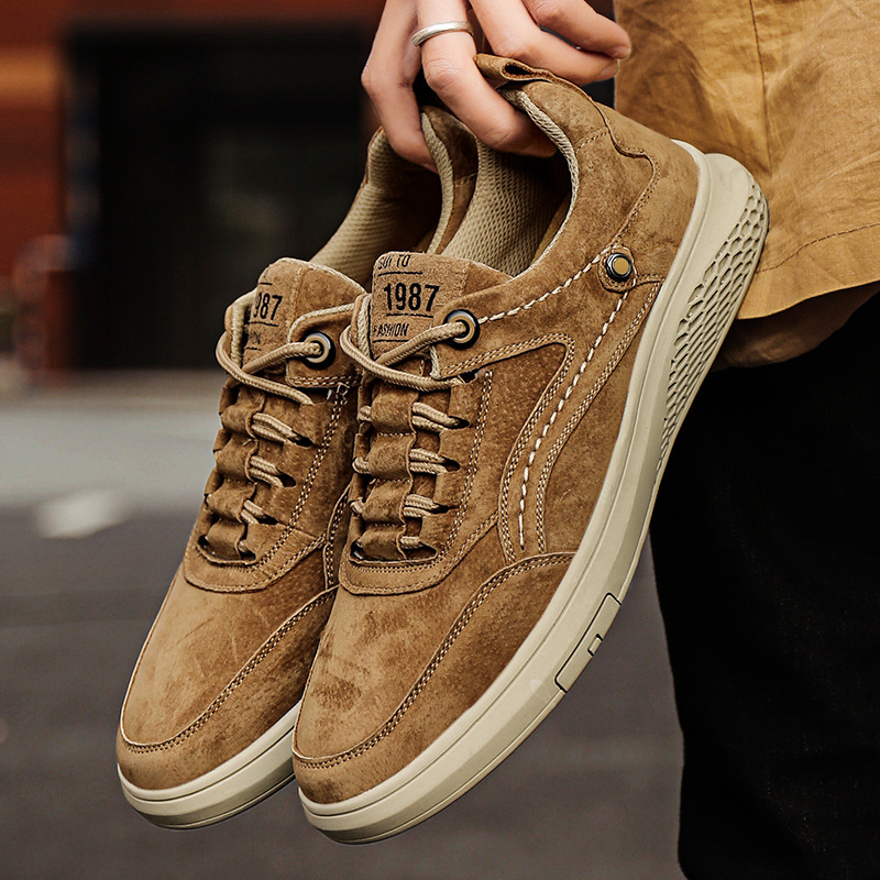 Genuine Leather Korean Style Casual Sneakers