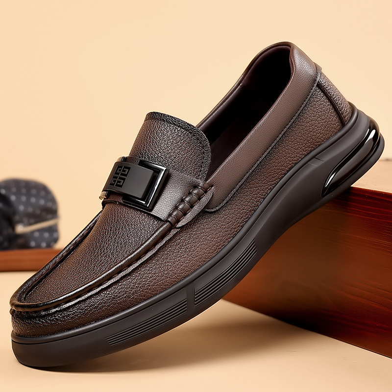Genuine Leather Moccasins Pattern British Style Casual Shoes 