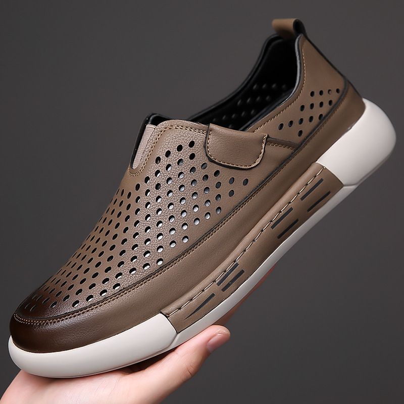 Men's Hollow Breathable Slip-on Casual Shoes