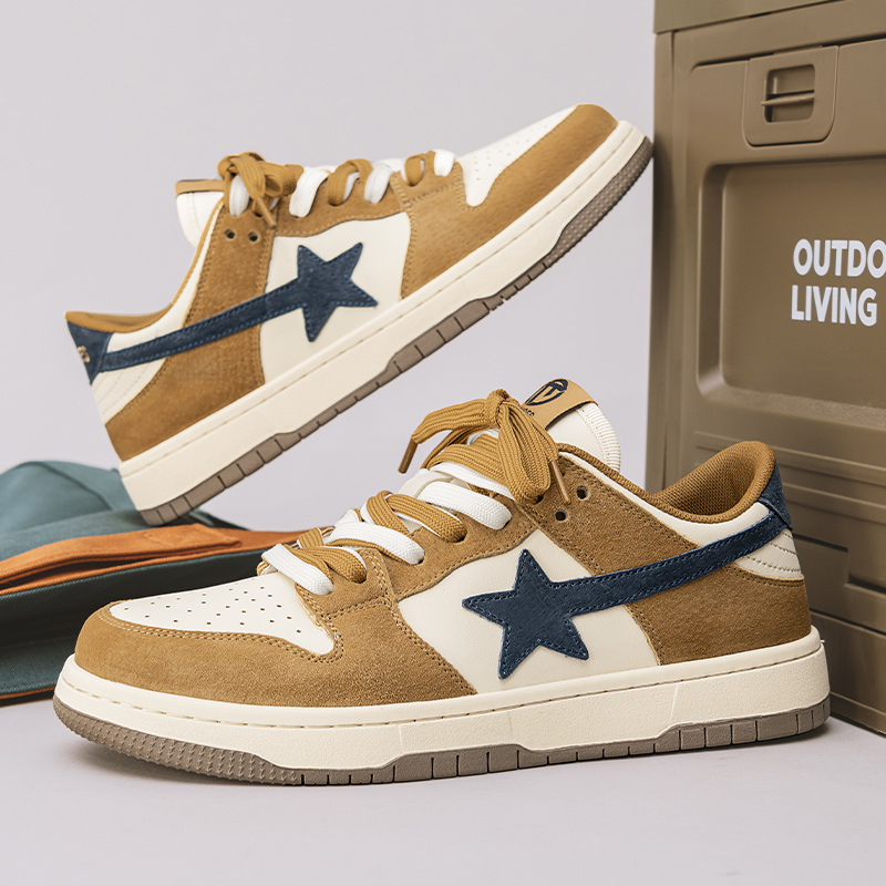 Genuine Leather Suede Men's Trendy Sneakers