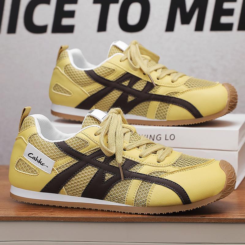 Breathable Colorblock Lace Up Casual Shoes