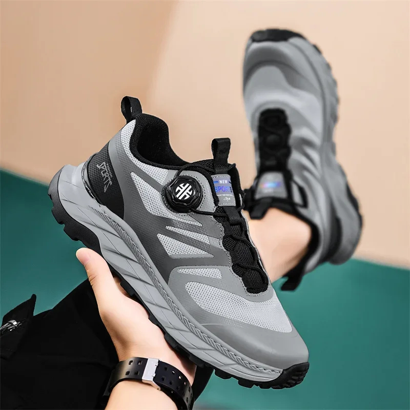 Men's Athletic Shoes with Rotating Closure Comfortable for Running, Hiking & Outdoor
