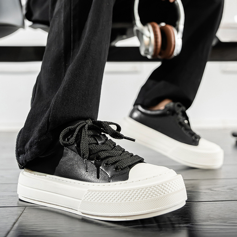 Men’s Trendy Low Top Round Toe Fashion Sneakers