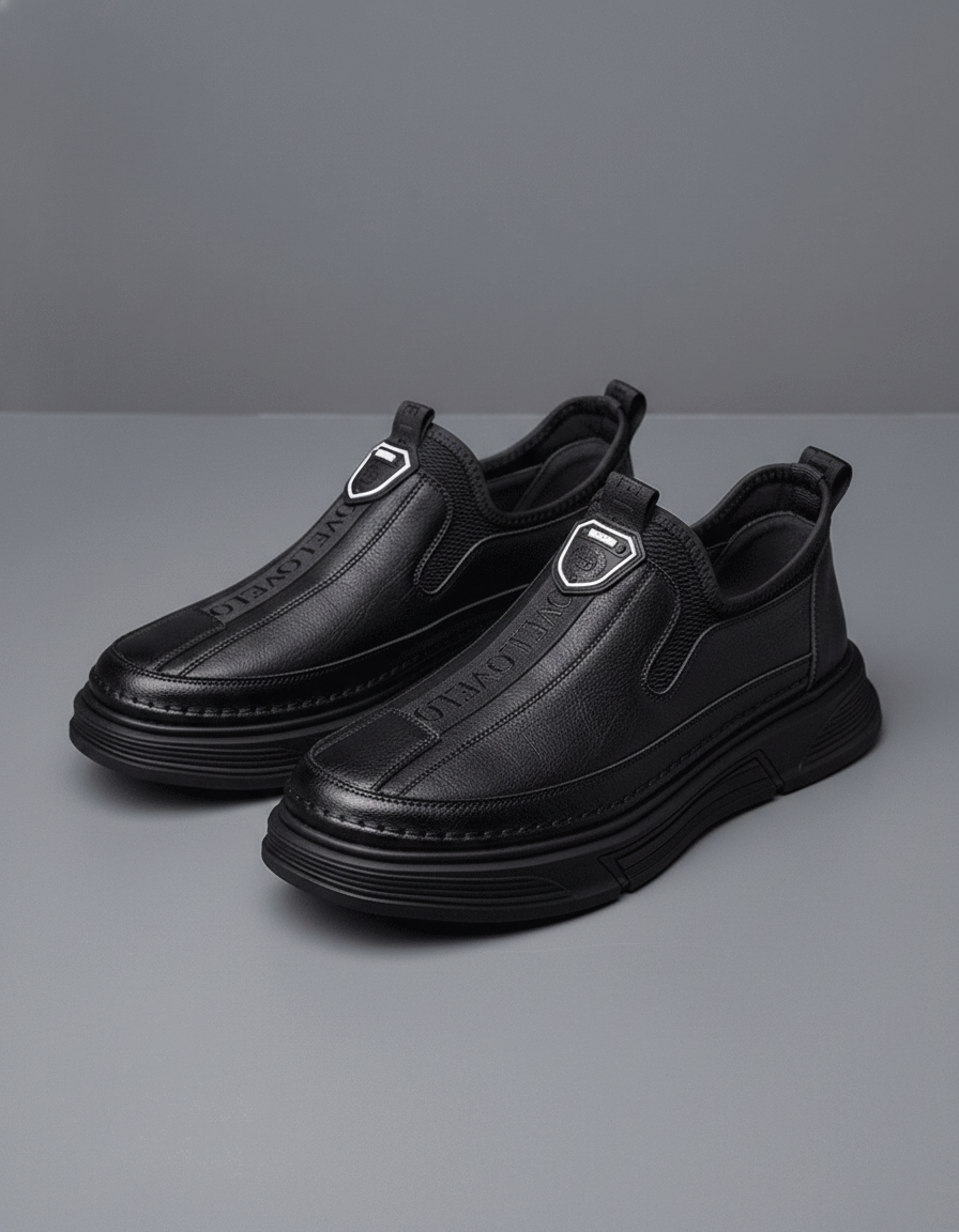 Stylish Men’s Slip-On Ankle Boots with Durable Lugged Sole