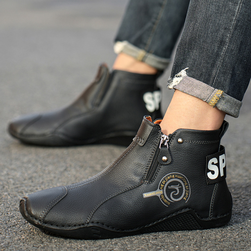 Easy On Mid Calf Side Zipper Casual Shoes