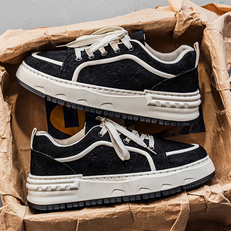 Men’s Trendy Thick Sole Youth Style Casual Sneakers