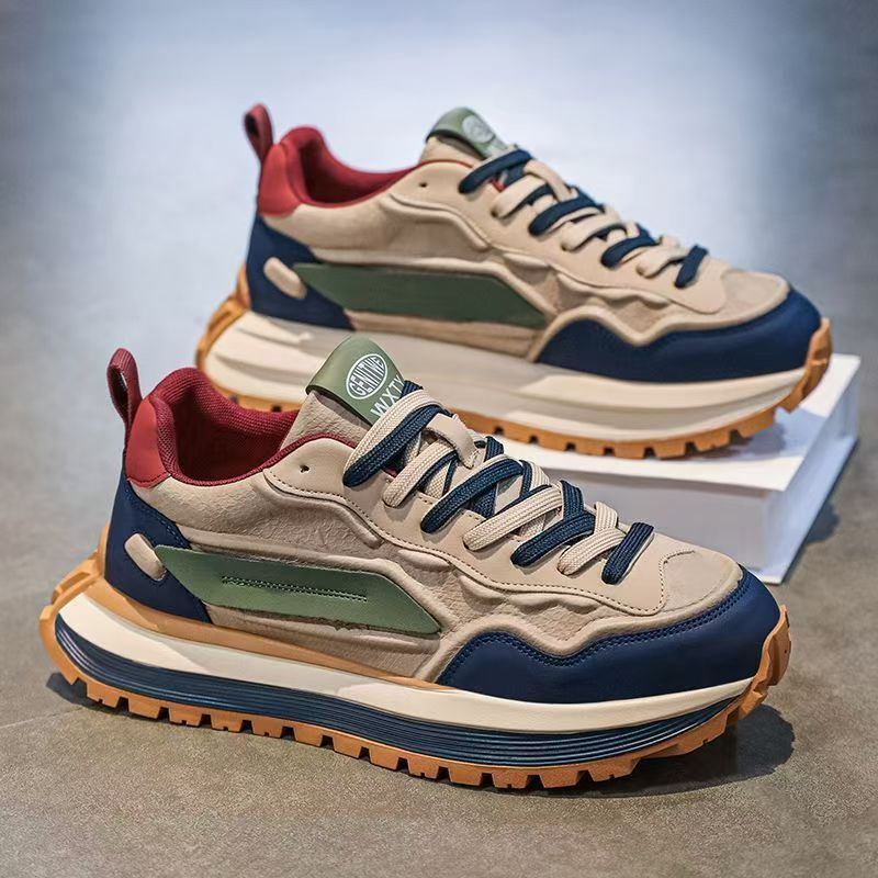 Men’s Breathable Lace Up Round Toe Casual Shoes