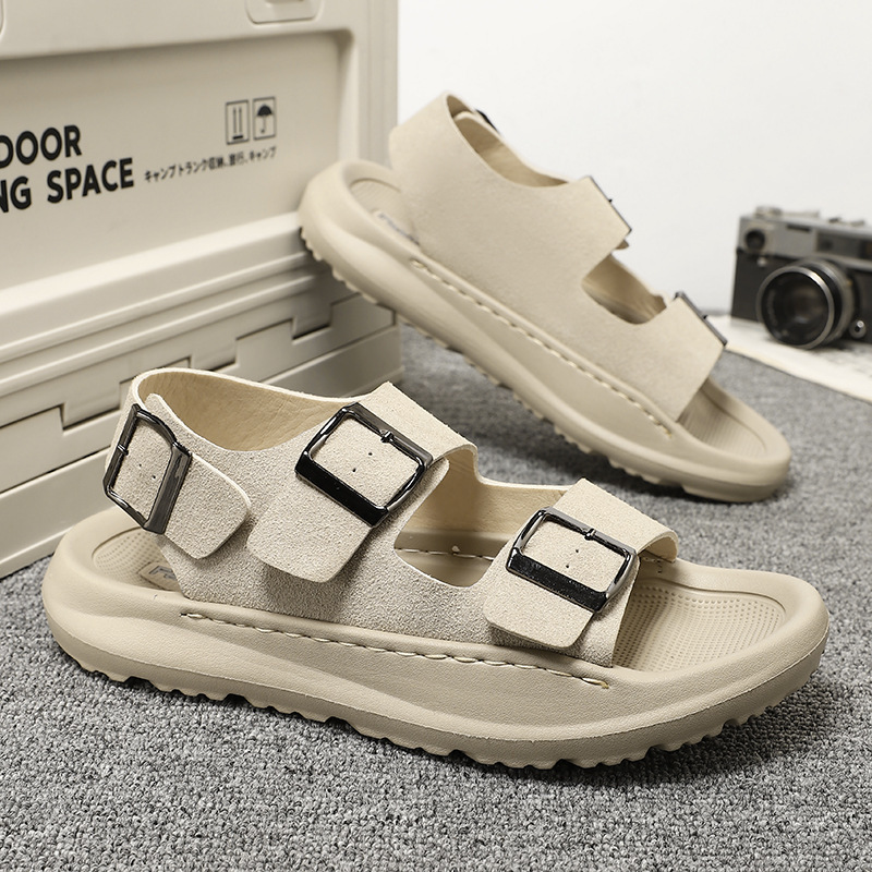 Buckle Strap Lightweight Casual Slide Sandals