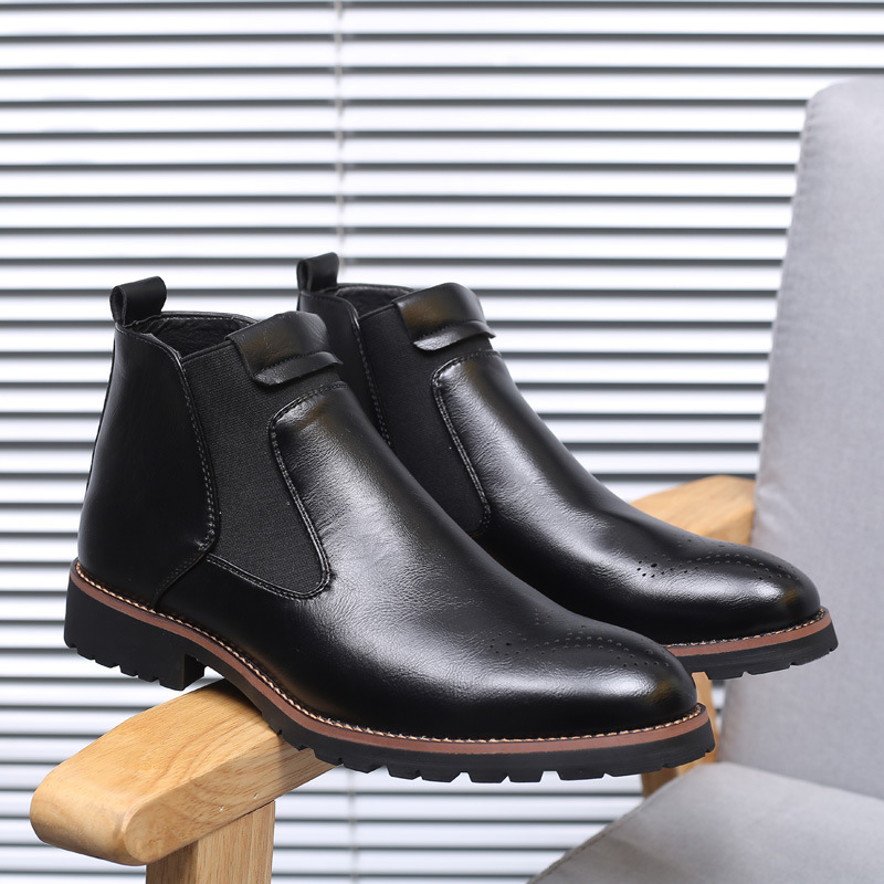Decorative Stitch Detail Style Chelsea Boots
