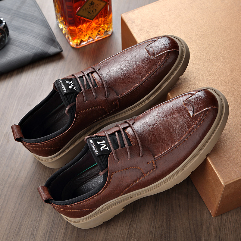 Genuine Leather Lace Up Business Men's Shoes