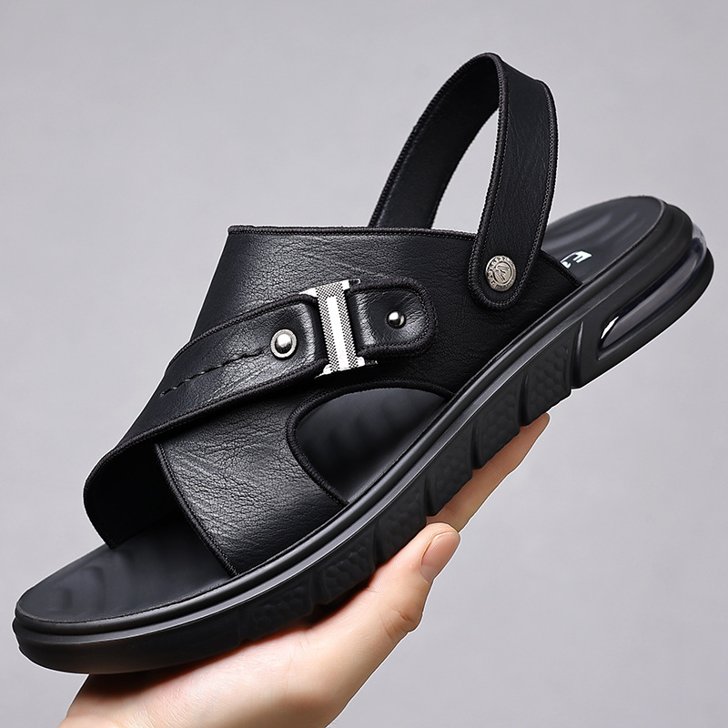 Genuine Leather Soft Sole Men's Sandals