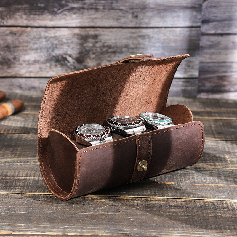 Horse Leather Watch Storage Box